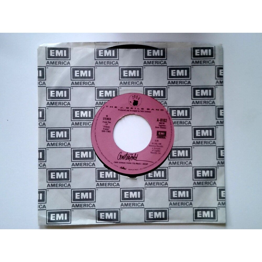 The J. Geils Band – Centerfold 7" Single Record 1981 EMI America Rock 45 RPM